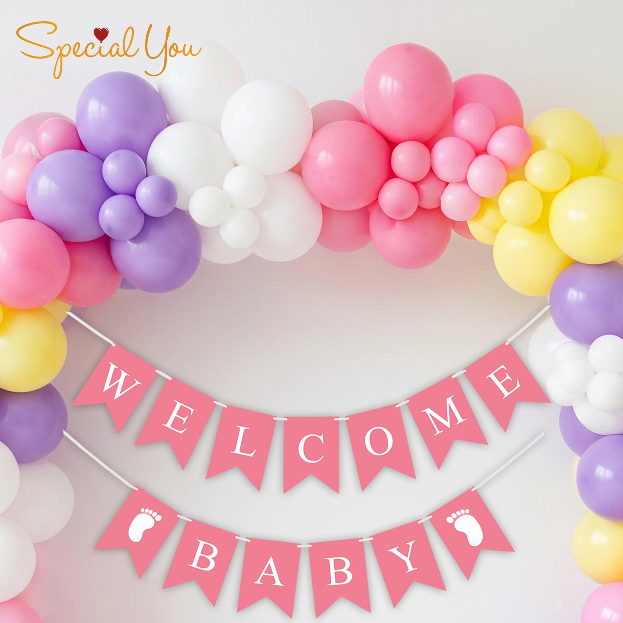 Welcome Baby Balloon Decor