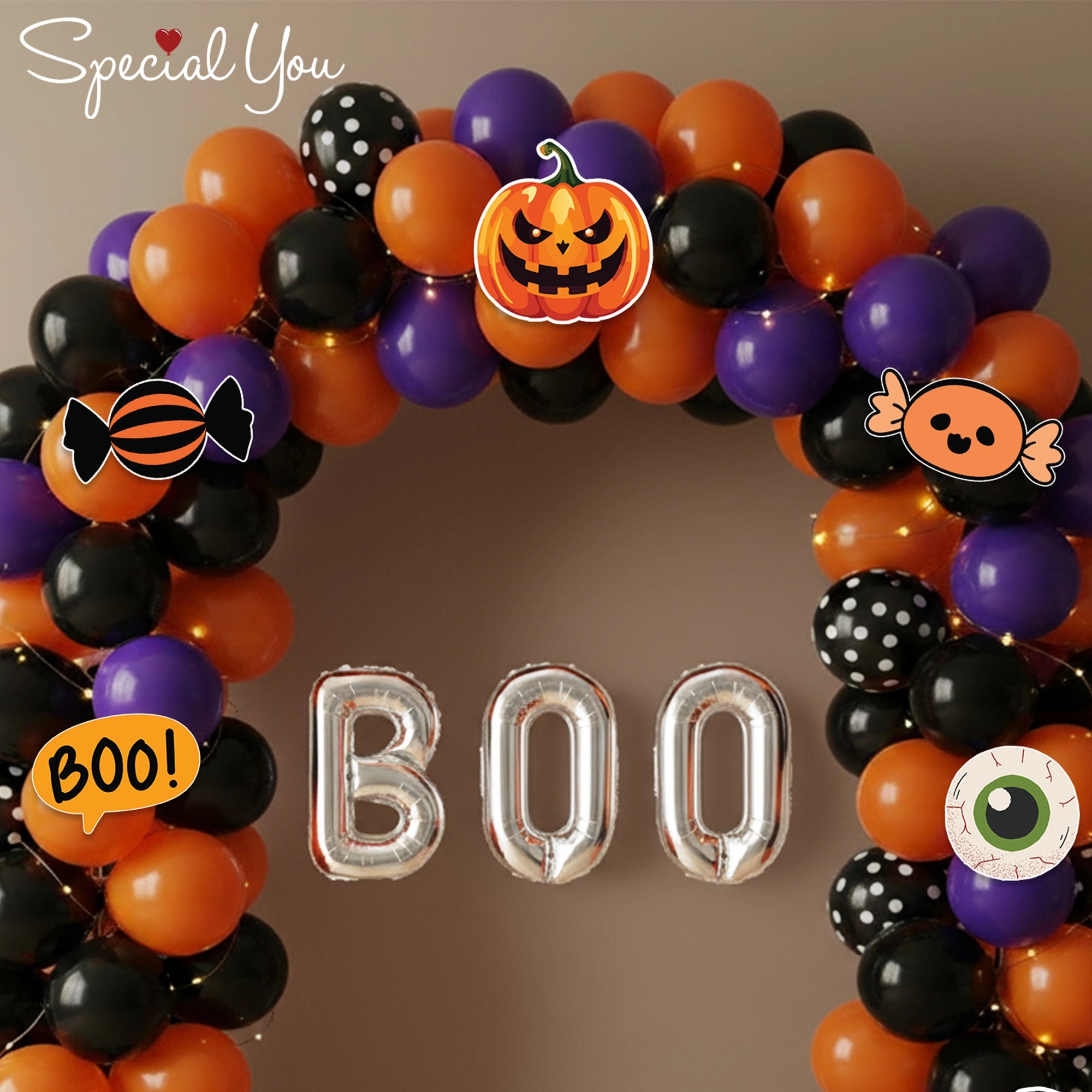 Boo Theme Arch Halloween Balloon Decor
