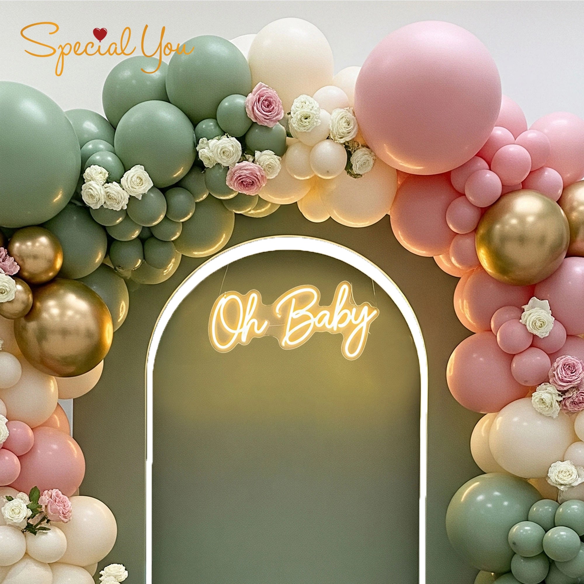 Golden Glow Baby Shower Decor