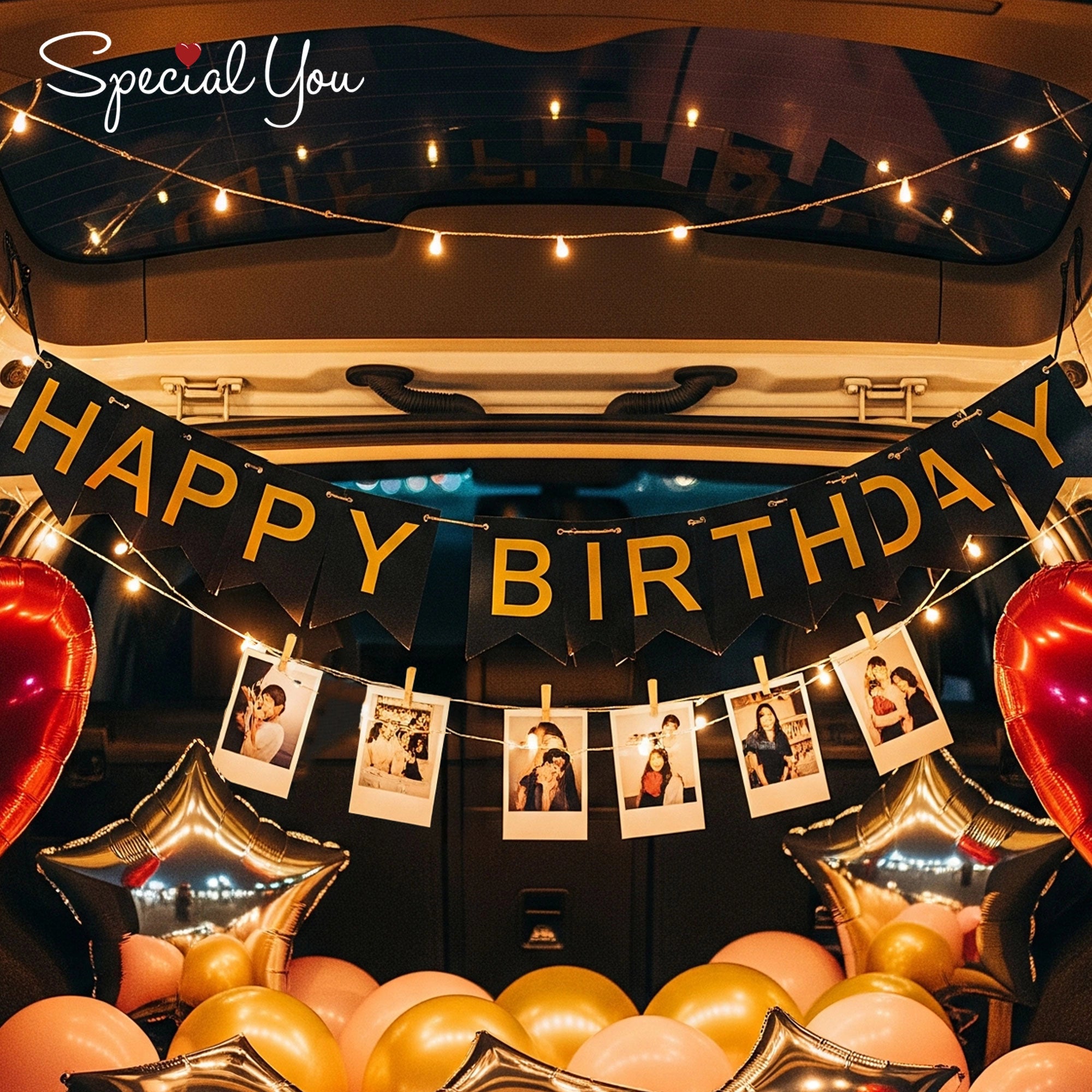 Black & Silver Car Boot Birthday Decor