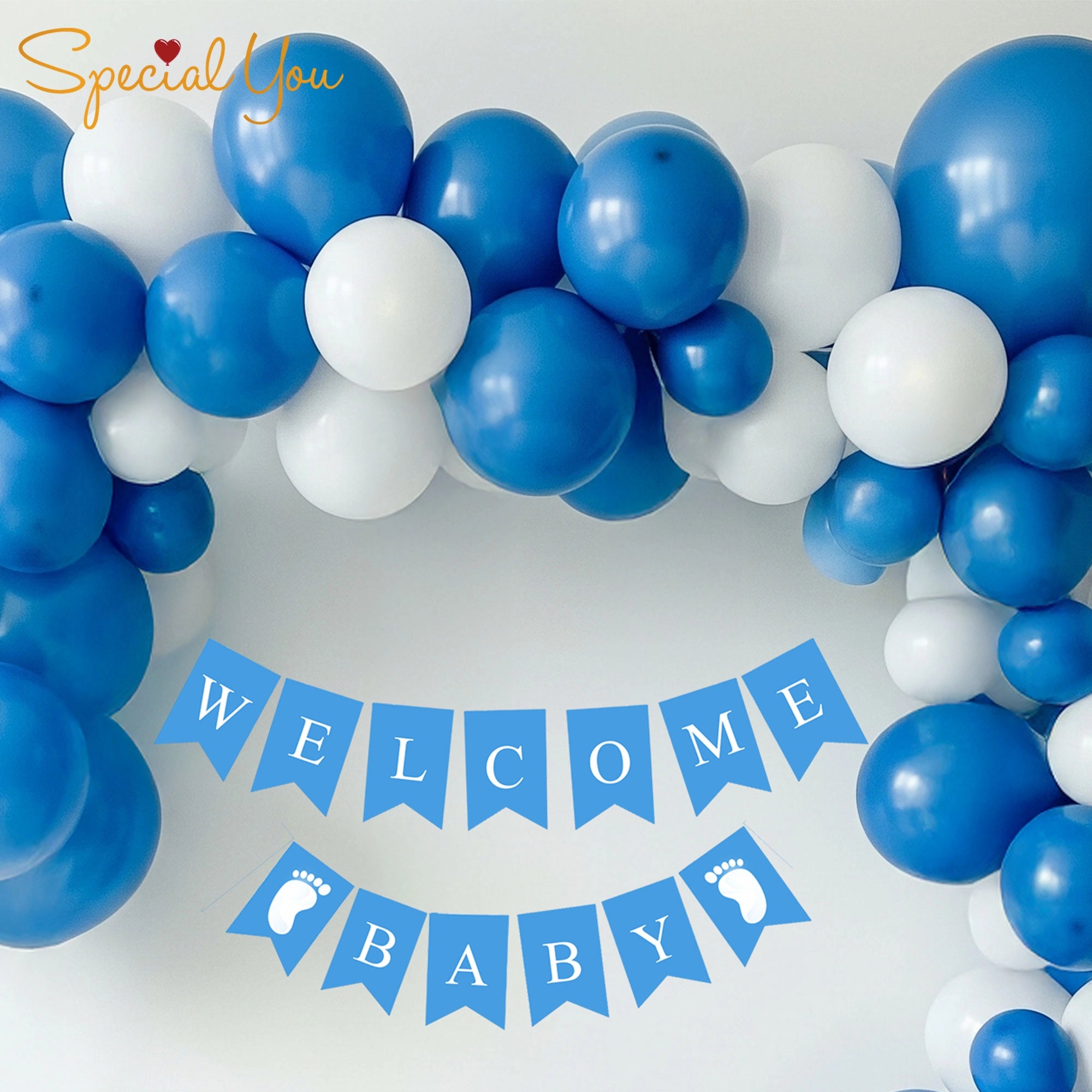 Baby Boy Welcome Balloon Decor