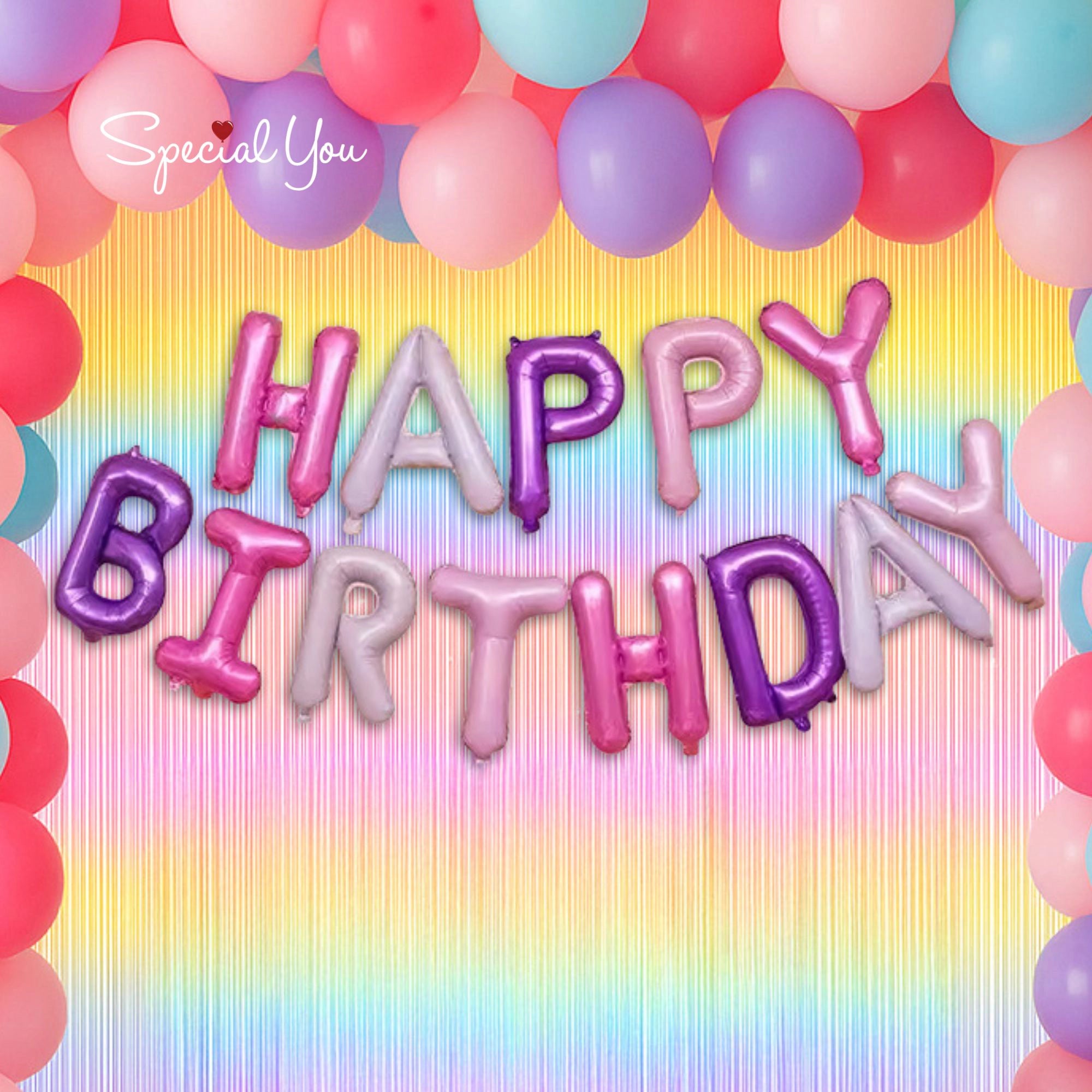 Rainbow Theme Birthday Decor