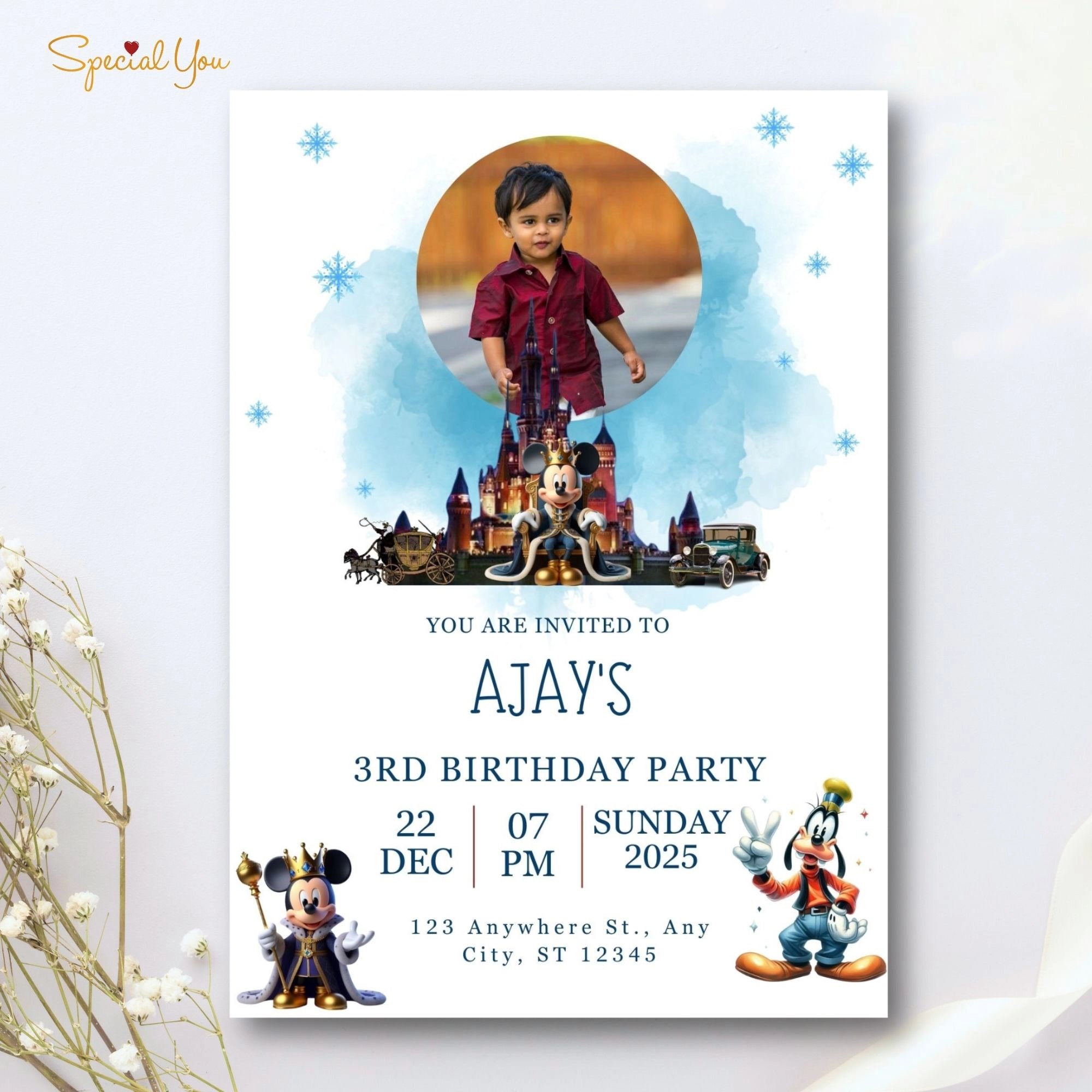 Mickey Disney-themed Birthday E-Invite
