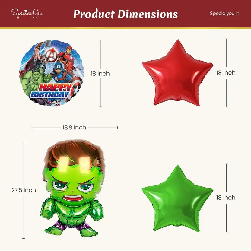 Hulk Foil Balloon Decoration Set - Special You