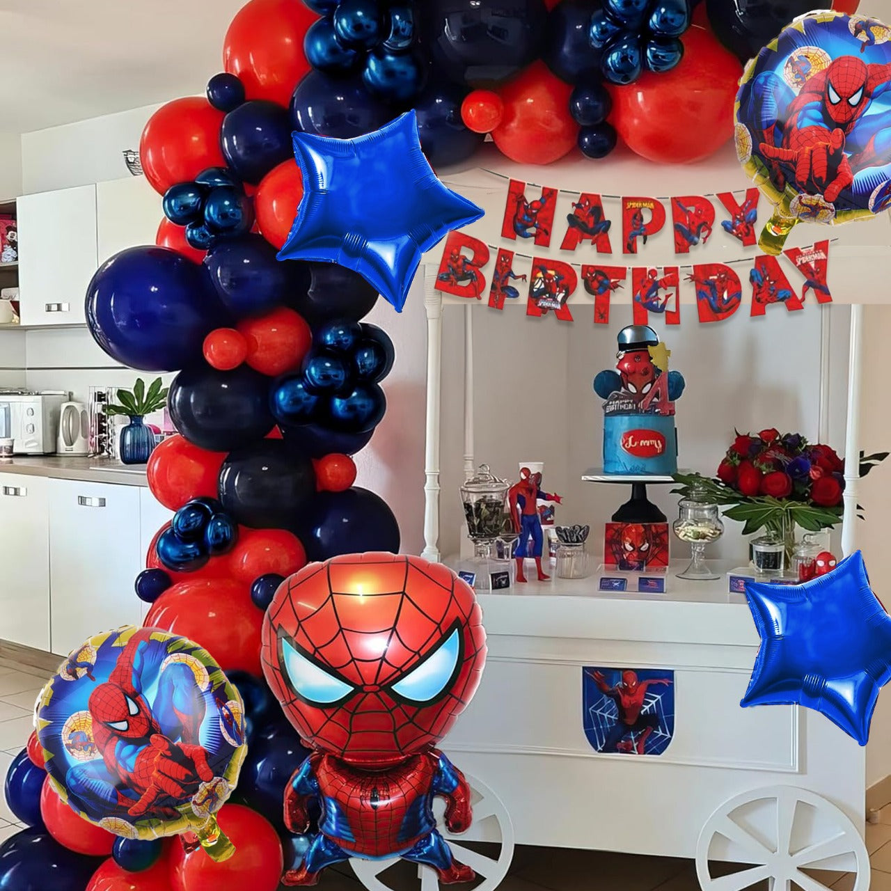 Spiderman theme birthday decoration Kit