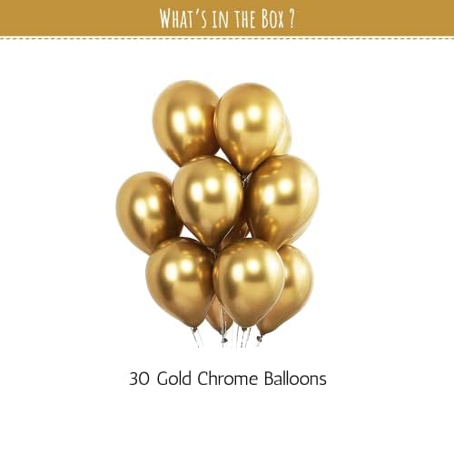 Gold Chrome Balloons party decoration for girls & boys-30pcs
