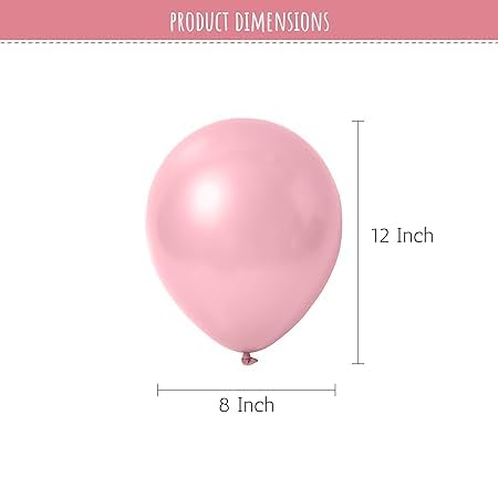 Pastel Pink Balloons party decoration for girls pack of 50 pcs