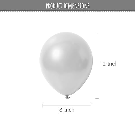 200 Metallic Silver Balloons