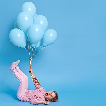 Pastel Blue Balloons decoration for boys pack of 50 pcs