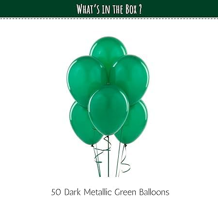 50 Metallic Green Balloons - Special You