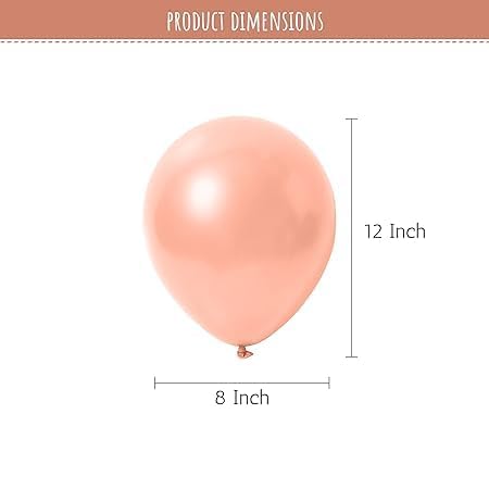 200 Metallic Rose Gold Balloons