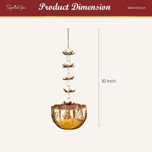Golden Bowl Hanging Urli for Decoration