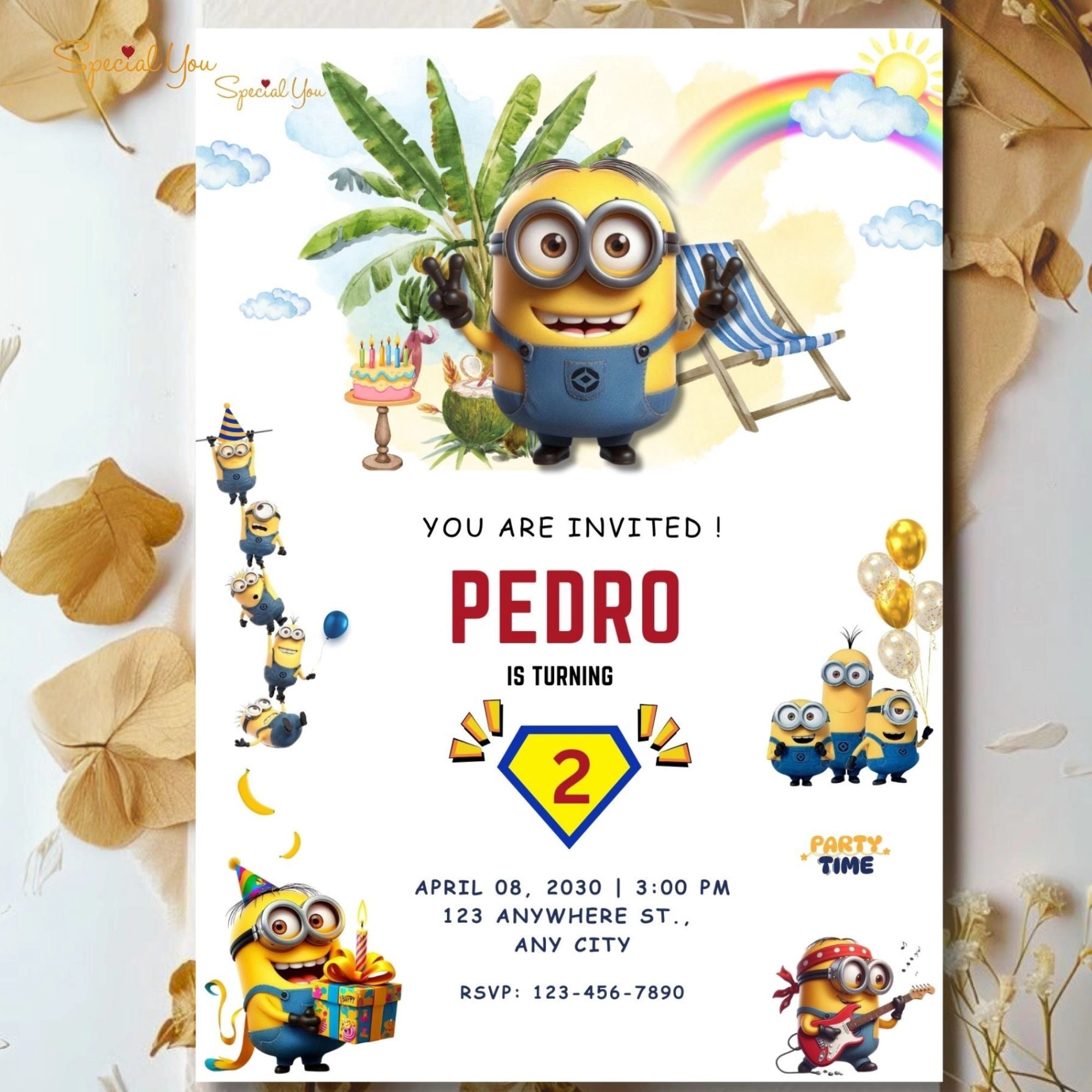 Minion Madness Birthday E-Invite