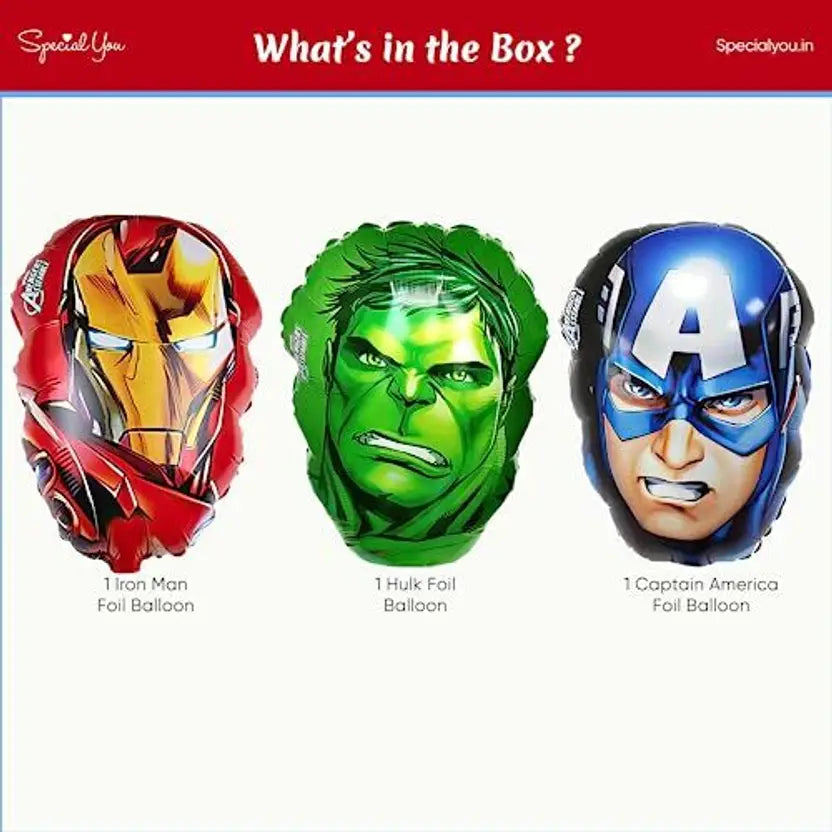 Multicolor 3 Avenger Theme Balloons - Special You