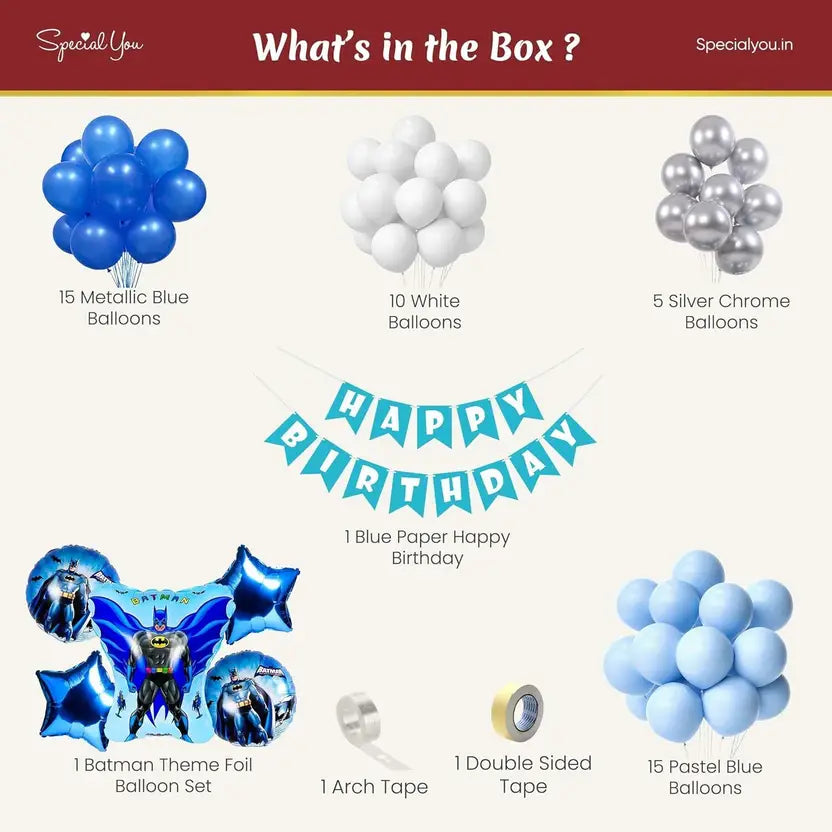 Batman Theme DIY Birthday Decoration Kit - Special You