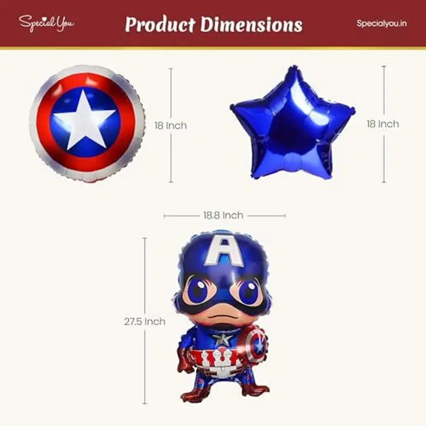 Captain America Foil Balloon Set Kit