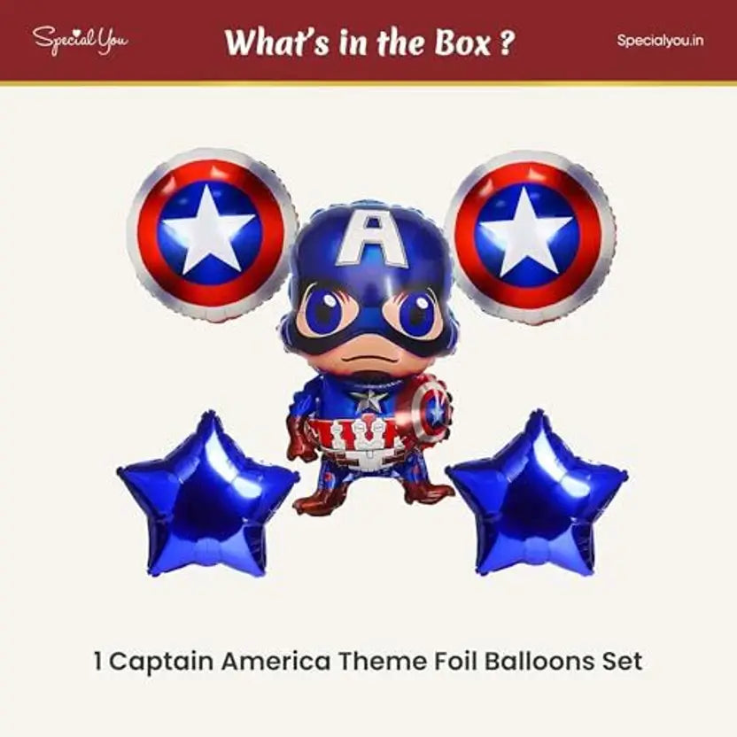 Captain America Foil Balloon Set Kit