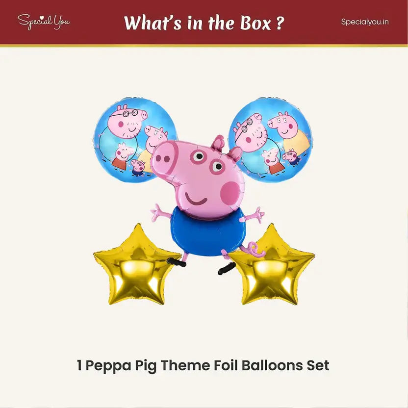Peppa pig birthday decoration theme-5pcs - Special You