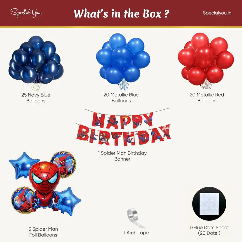 Spiderman theme birthday decoration Kit