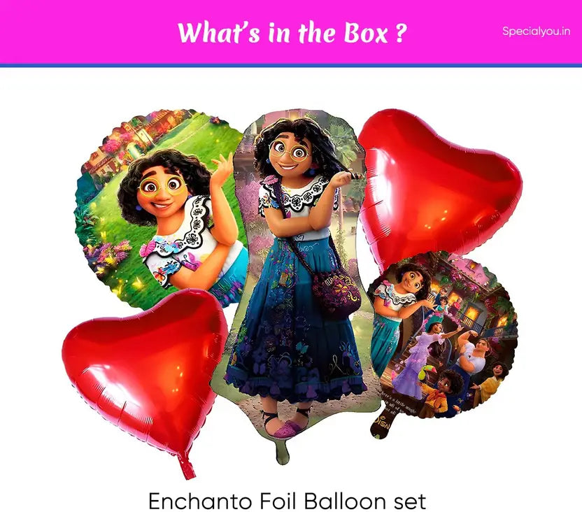 Encanto Theme Foil Balloons Kit for Birthday Decoration
