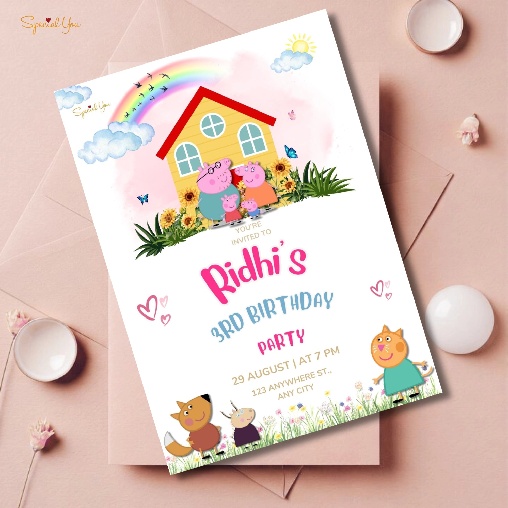 Peppa Pig Birthday Party E-Invite