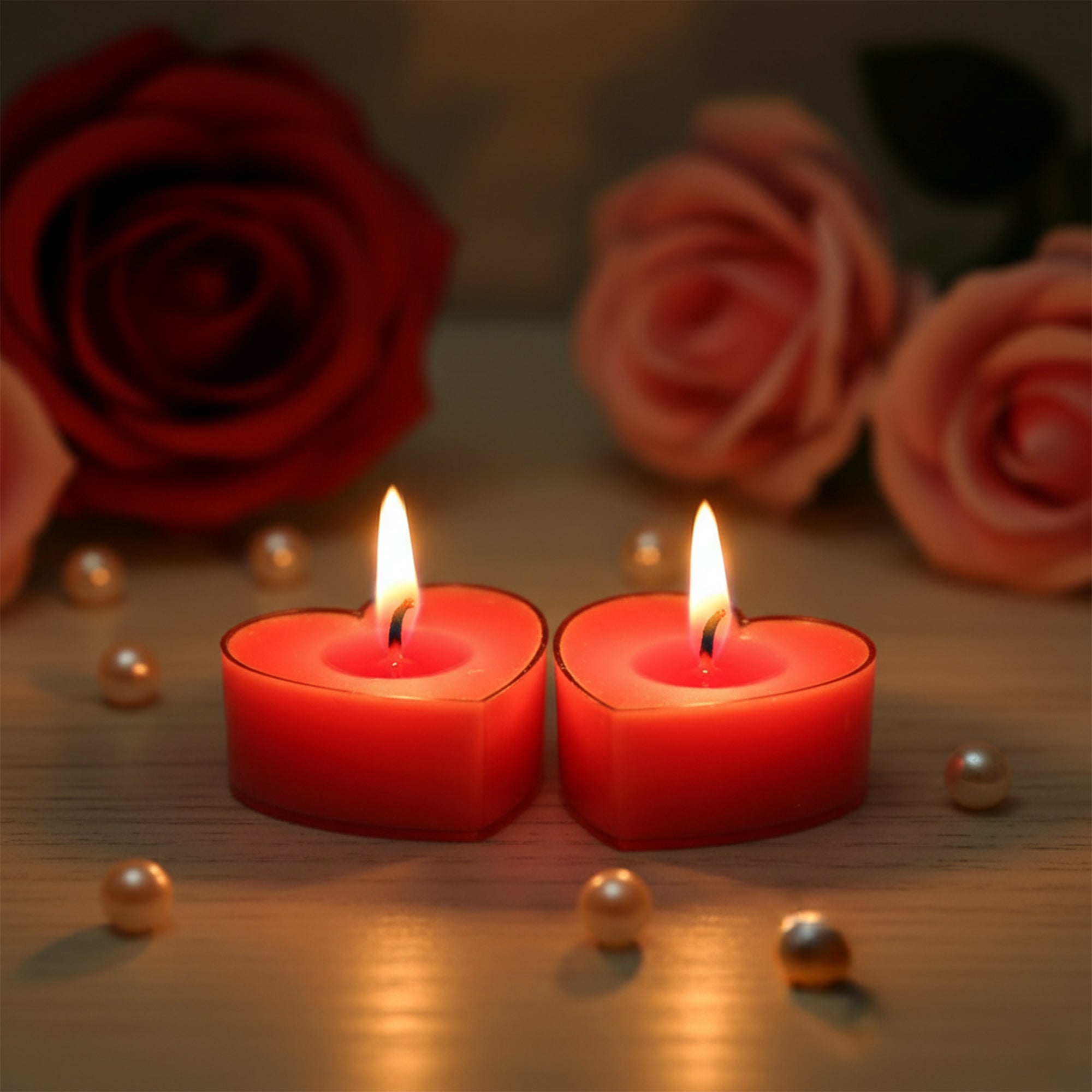 Red Heart Candles