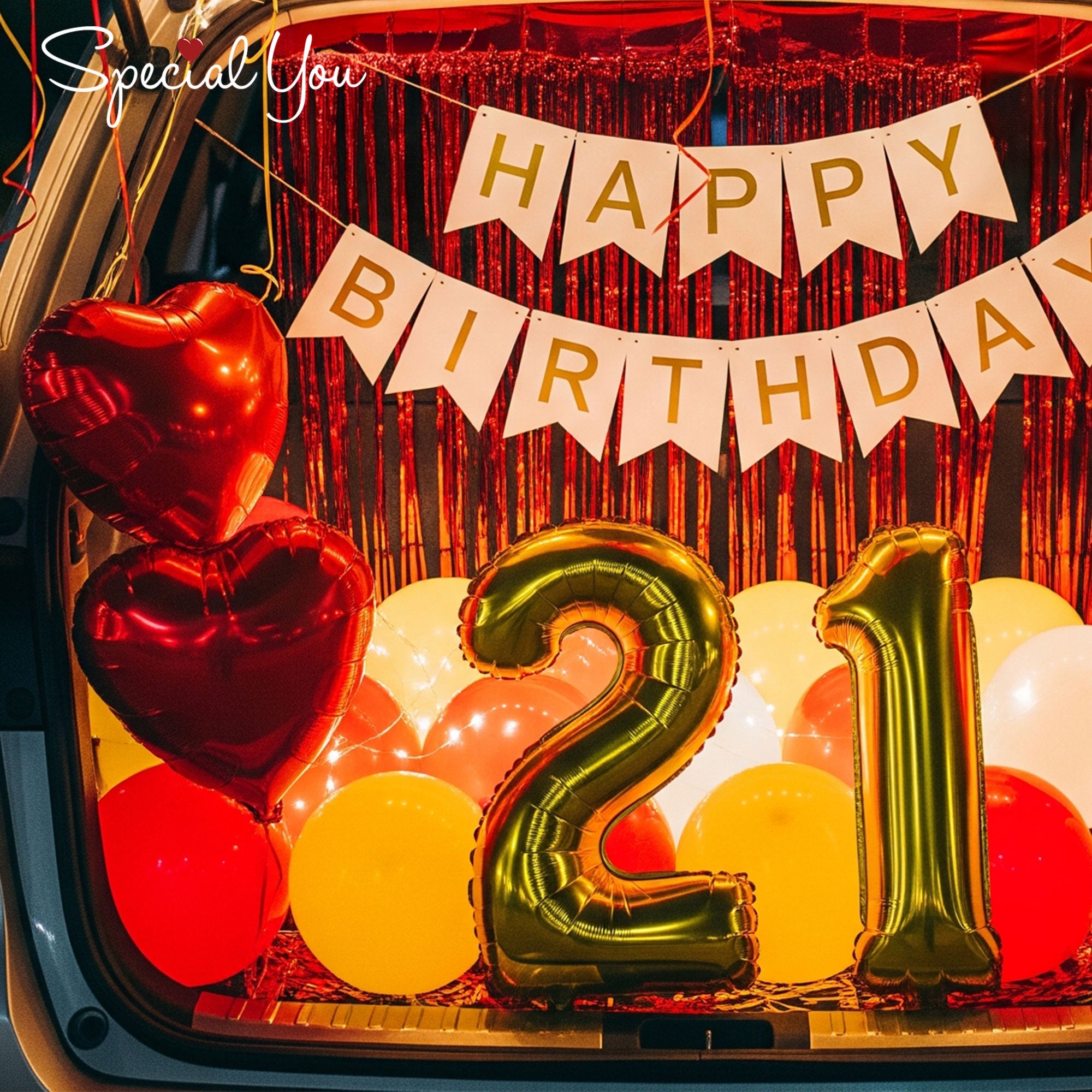 Golden Glow Car Boot Birthday Surprise