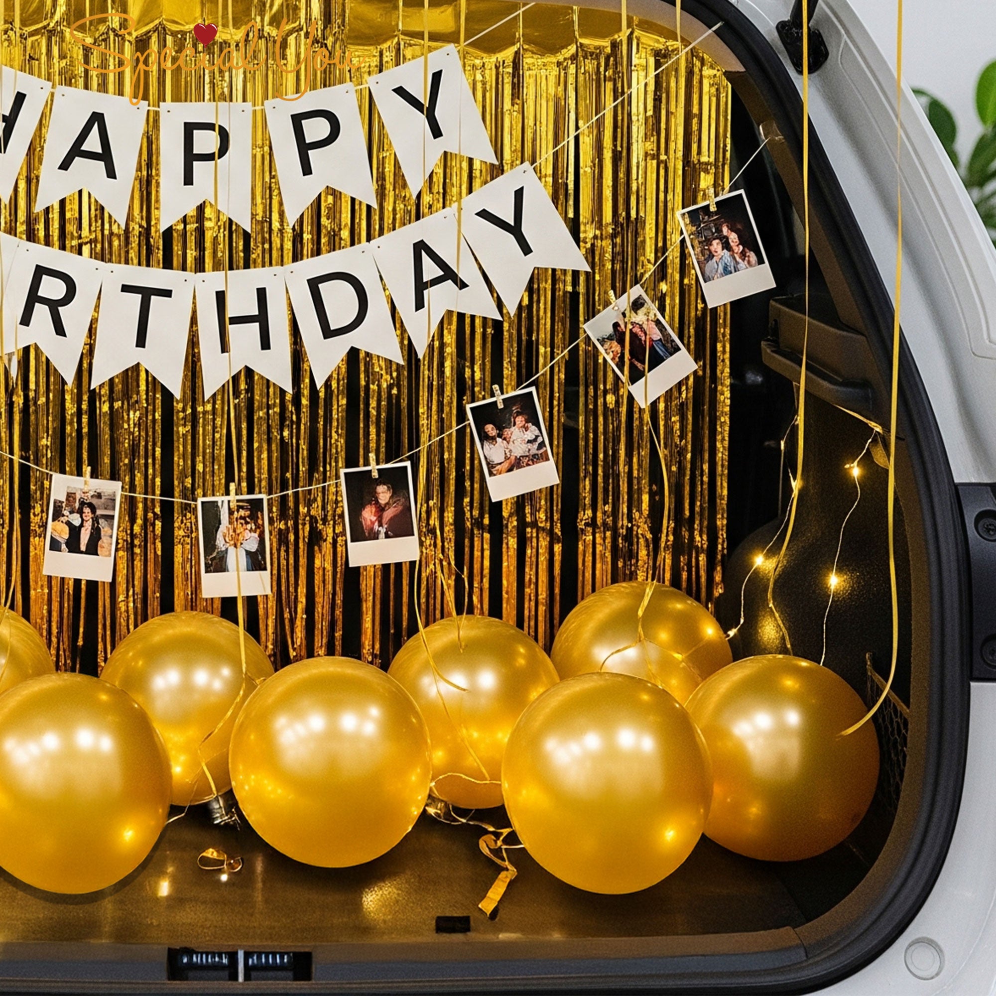 Golden Birthday Glow Car Boot Decor