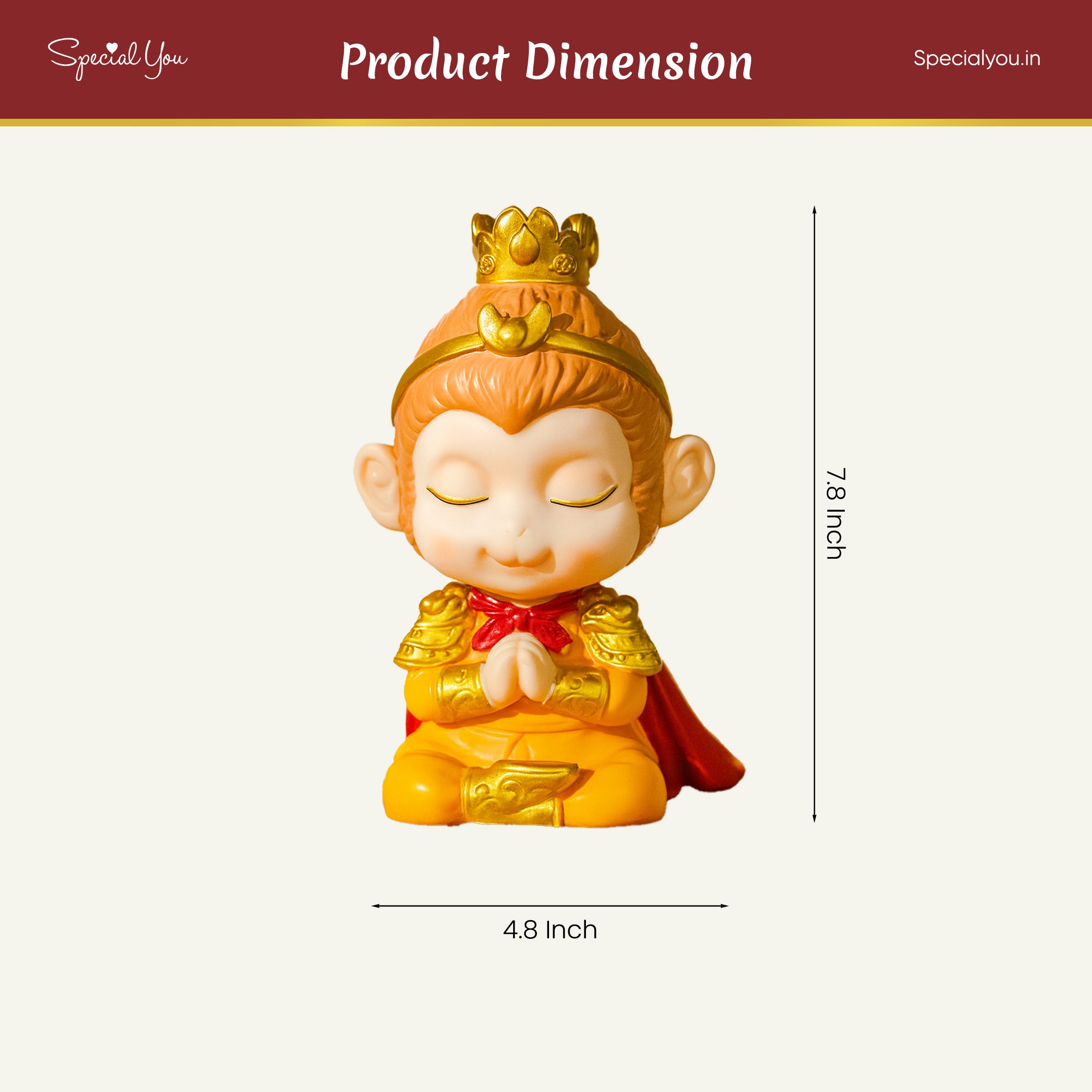 Golden Monkey King Meditation Coin Bank