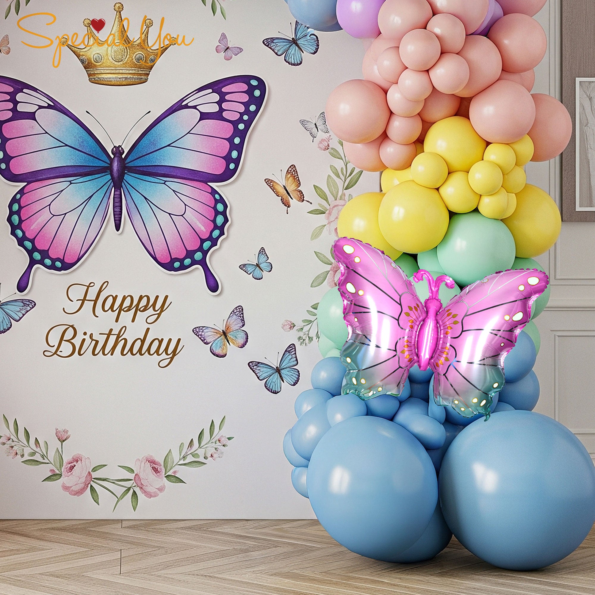 Pastel Butterfly Joy Decor