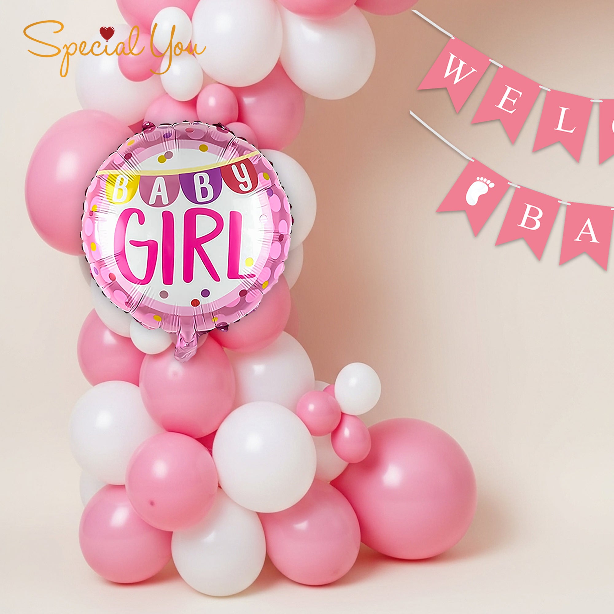 Sweet & Chic Baby Girl Welcome Decor
