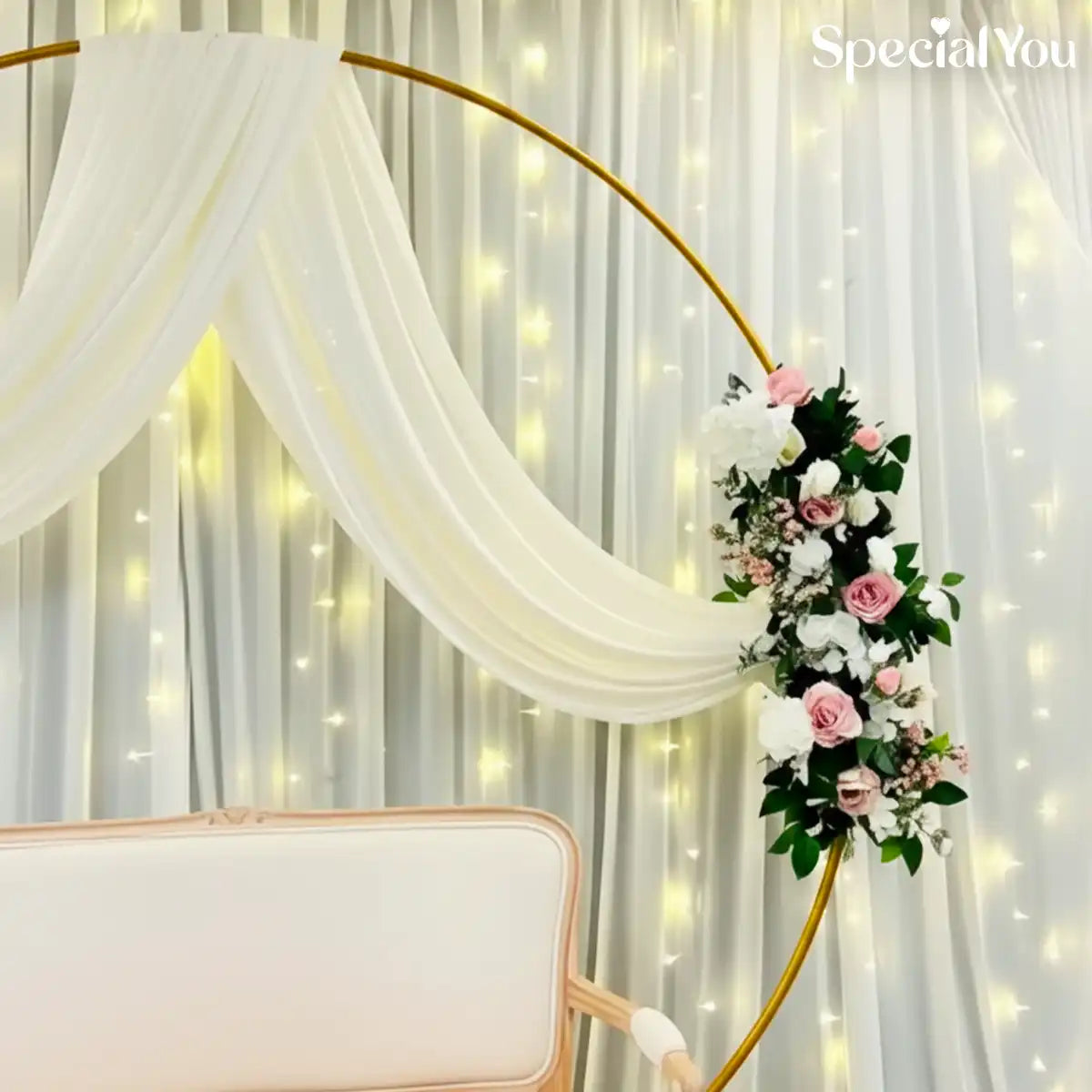 Circular Floral Backdrop Decor