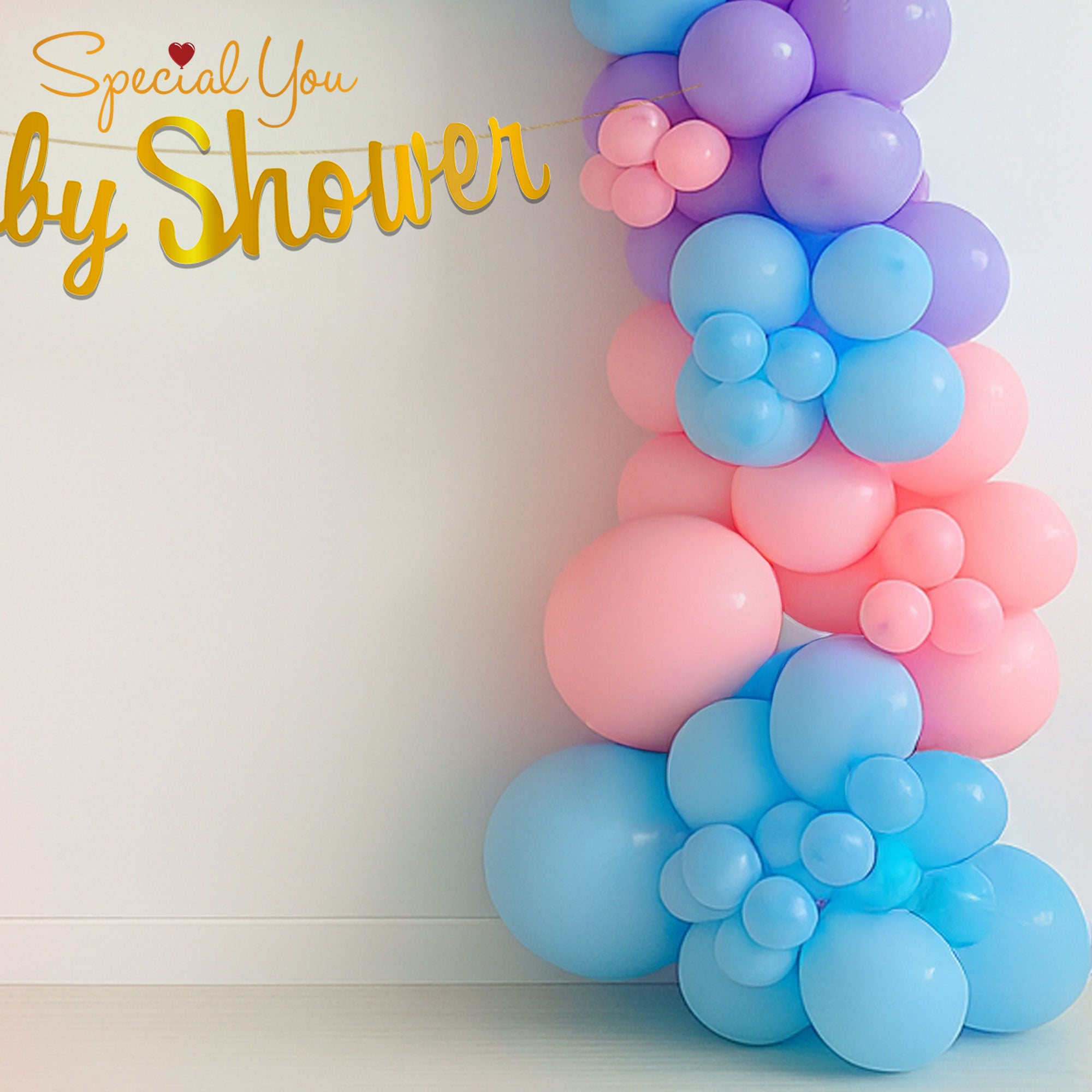 Blissful Baby Shower Arch Decor
