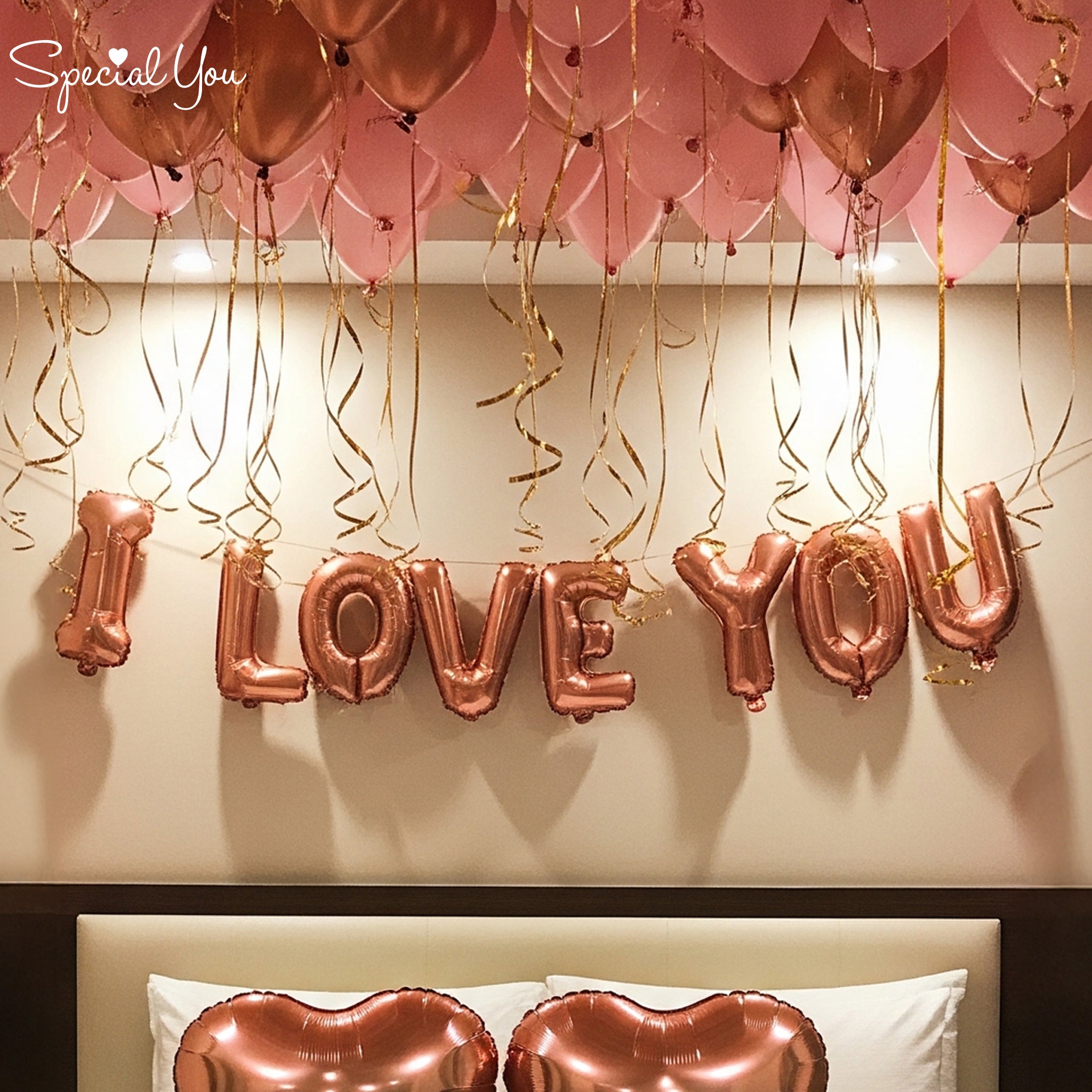 I Love You Balloon Surprise Decor