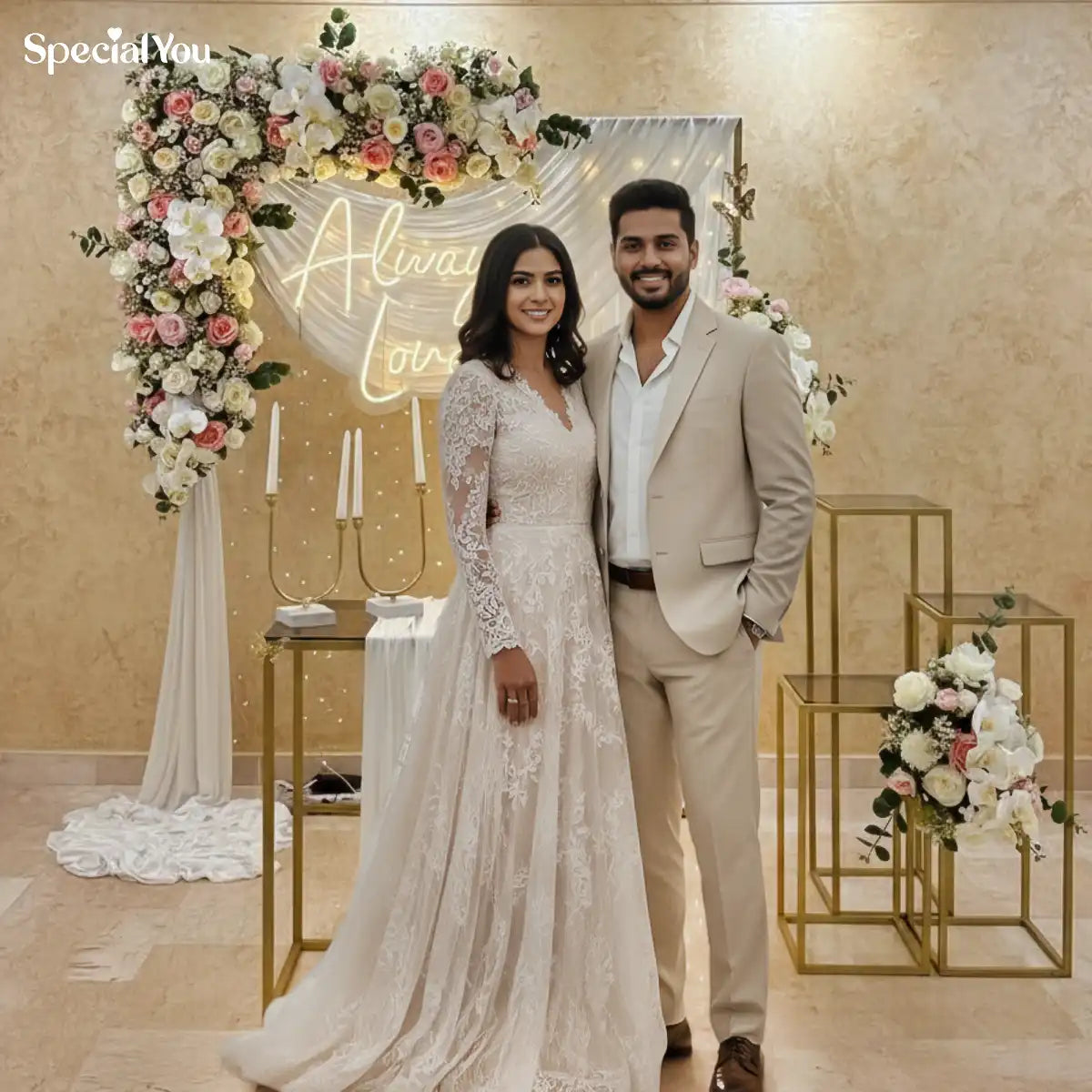 Romantic Floral Proposal Decoration