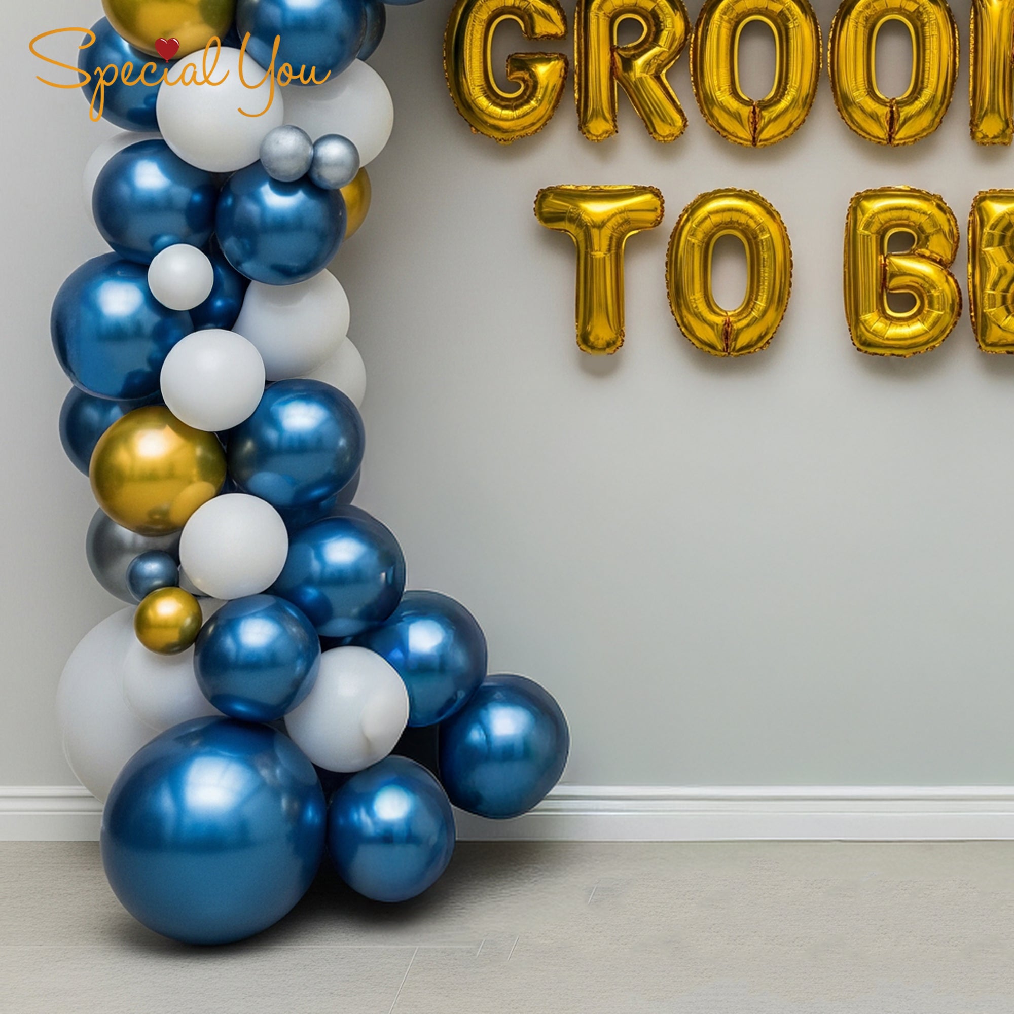 Blue Groom’s Bash Decor