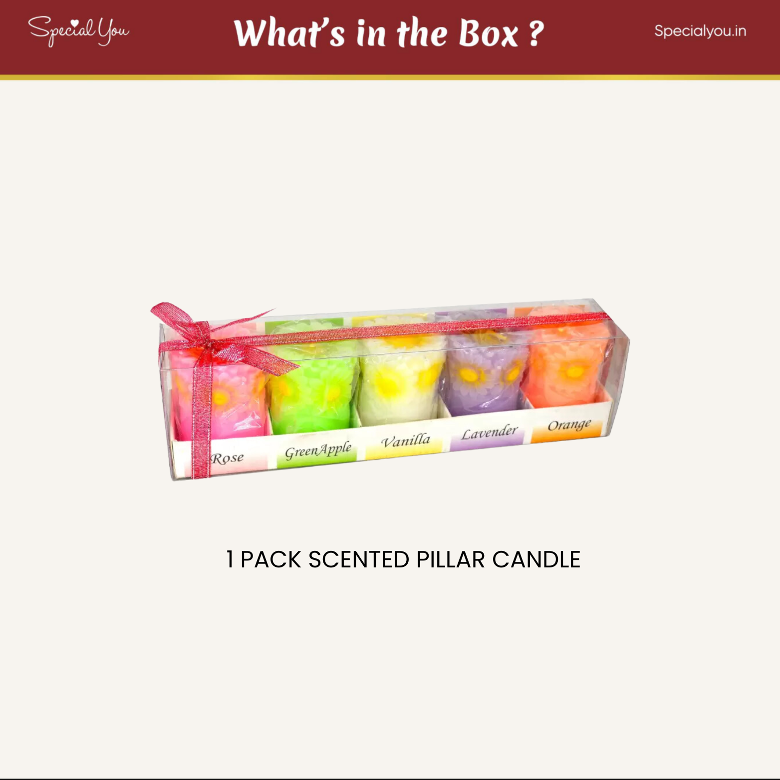 Scented Pillar Candles set of 5