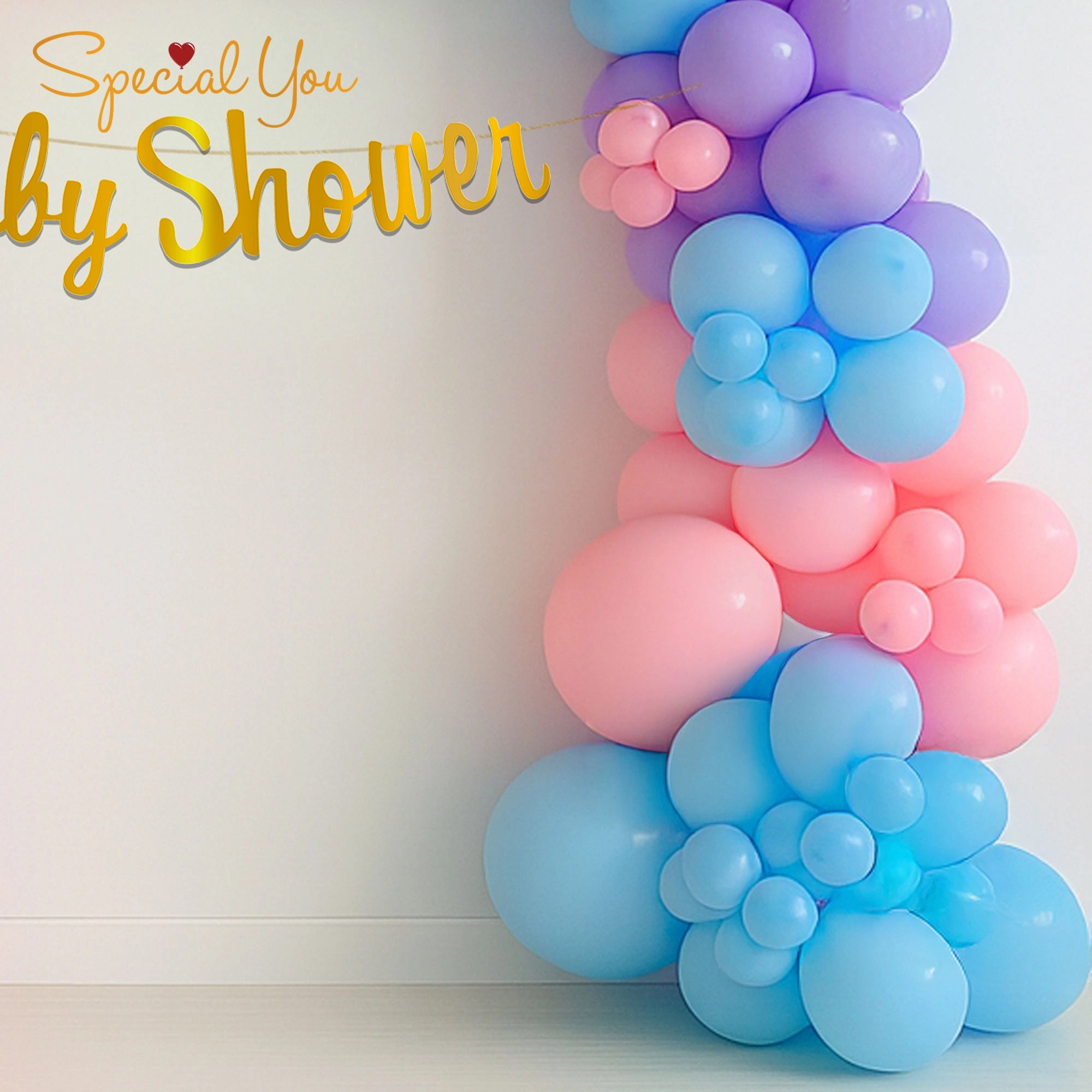 Blissful Baby Shower Arch Decor