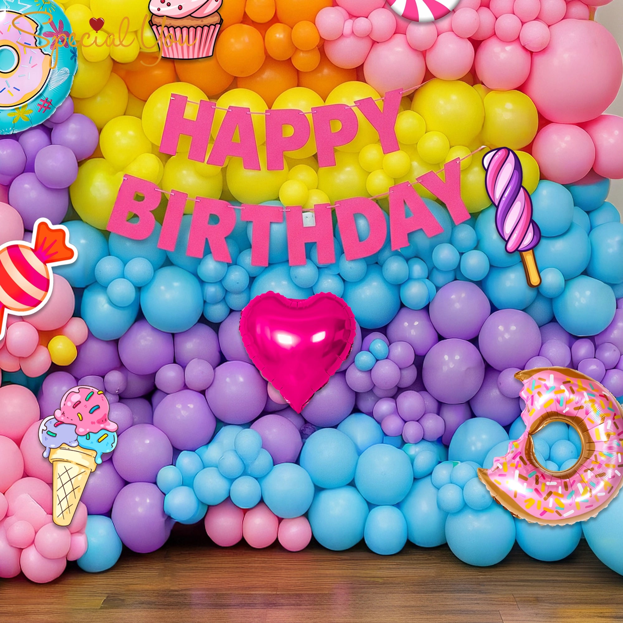 Candyland Birthday Balloon Decor