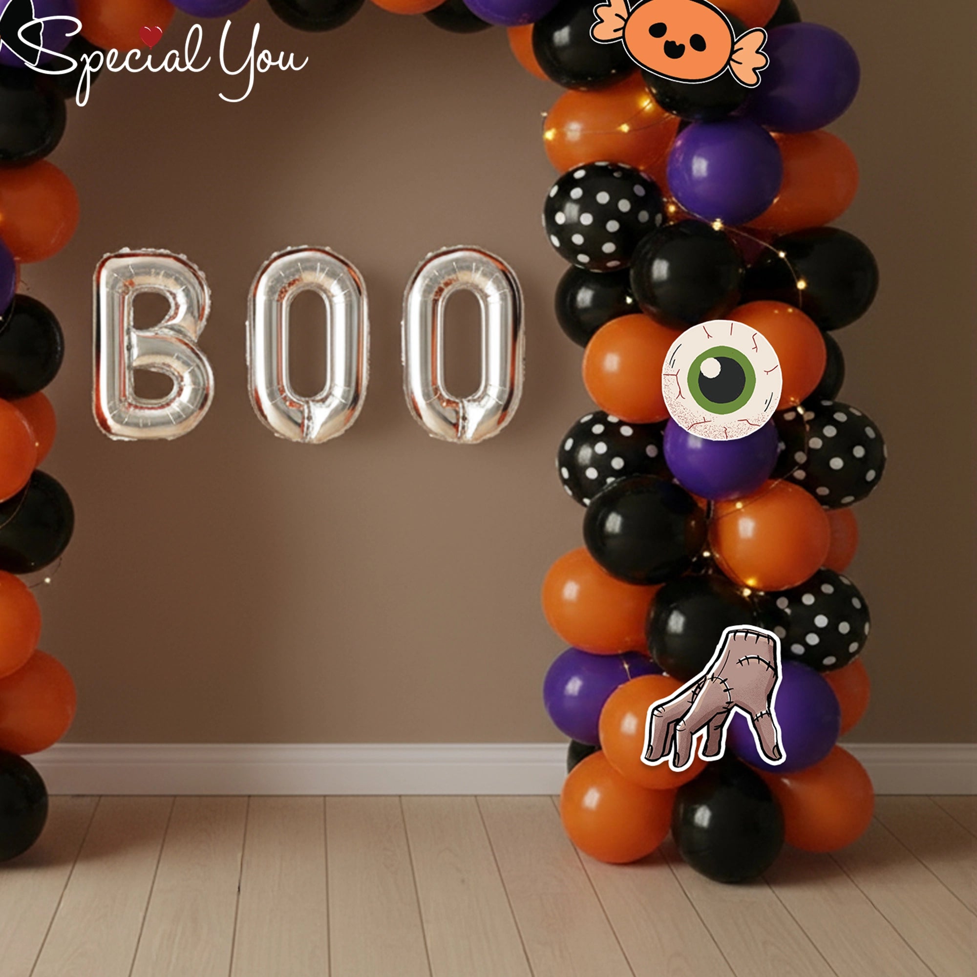 Boo Theme Arch Halloween Balloon Decor