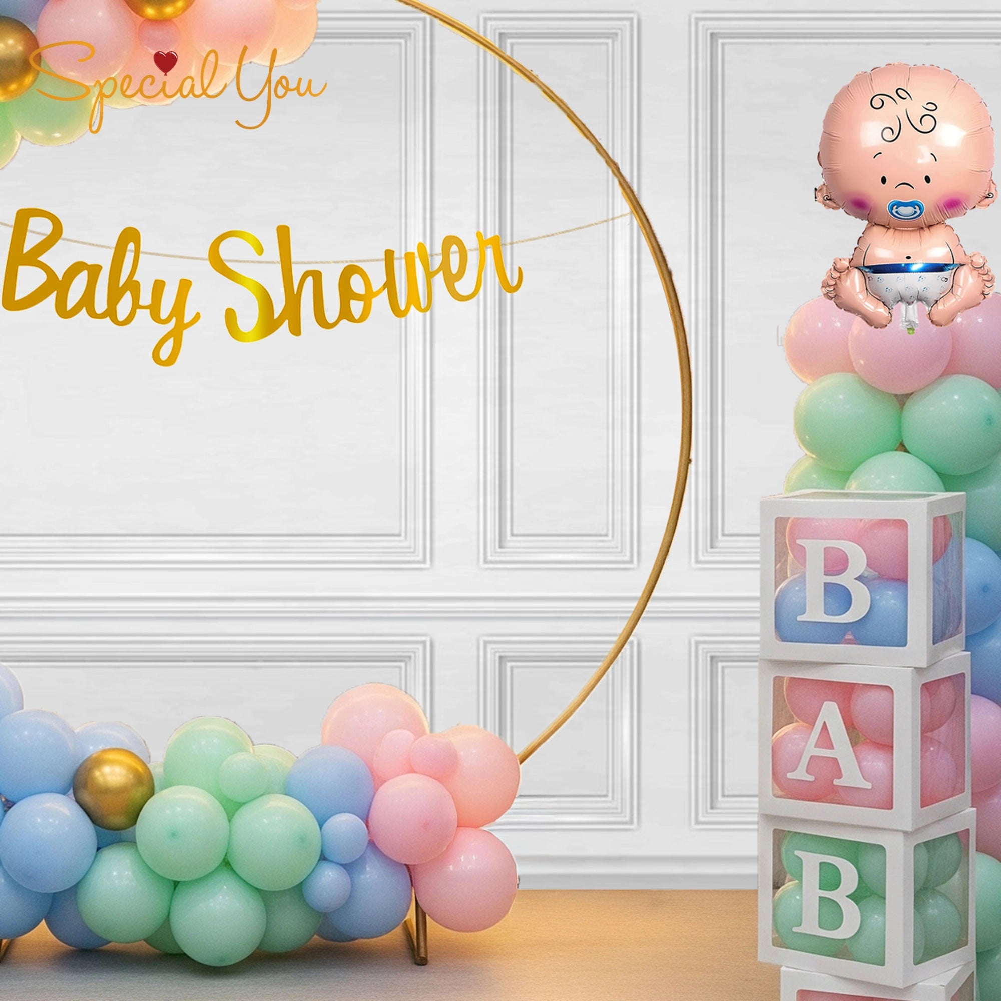 Whimsical Pastel Baby Shower Decor