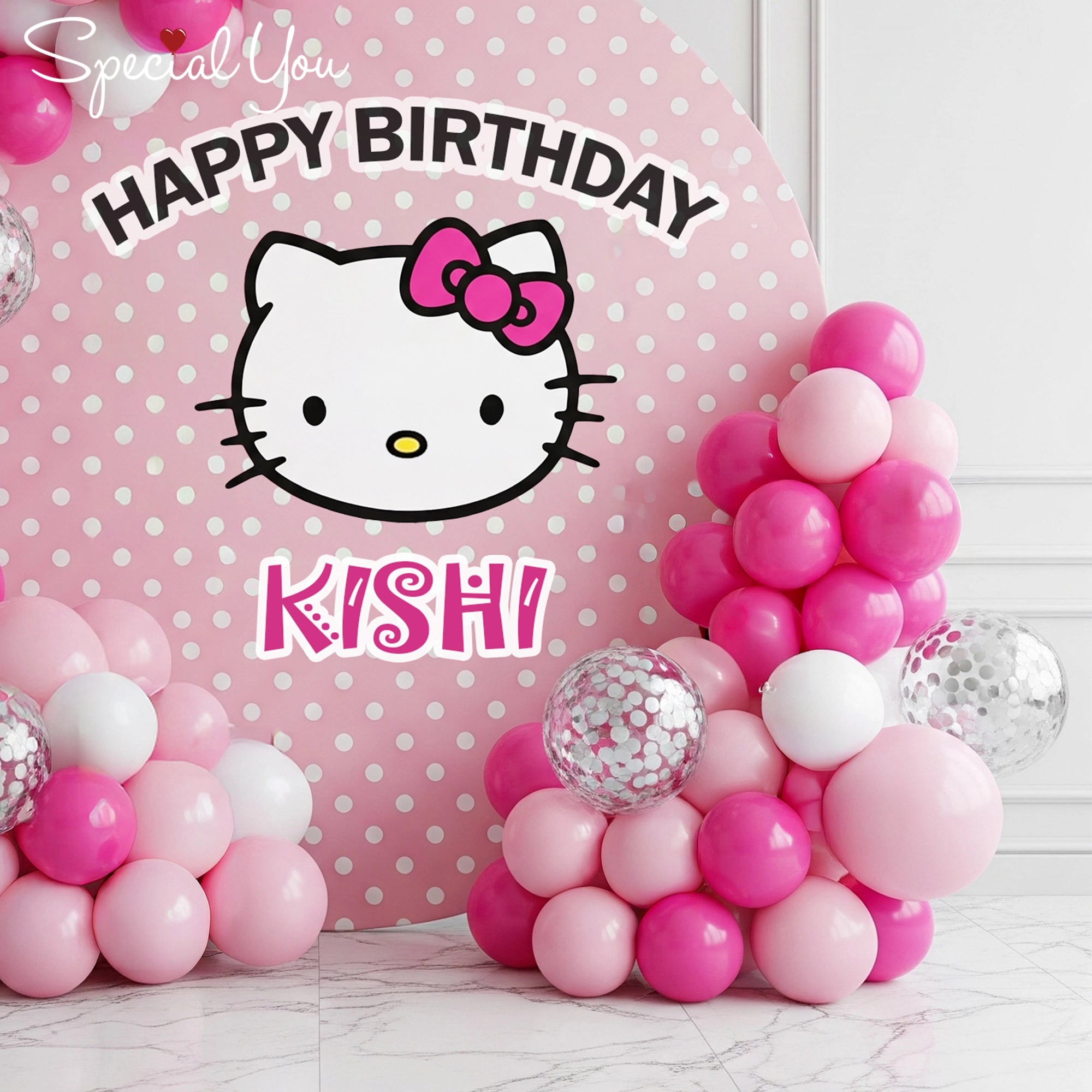 Hello Kitty Birthday Balloon Decor