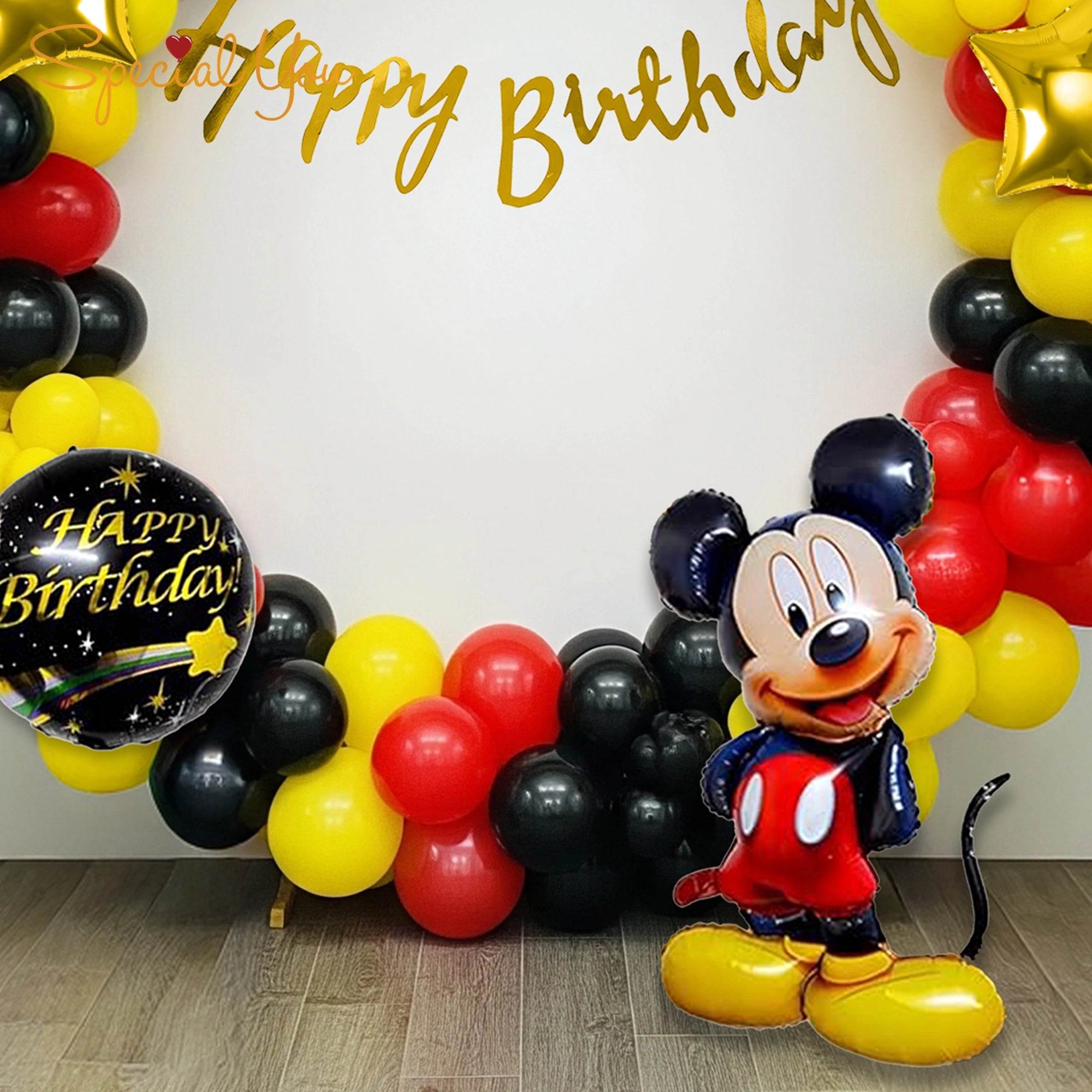 Mickey Mouse Balloon Circle Arch Decor