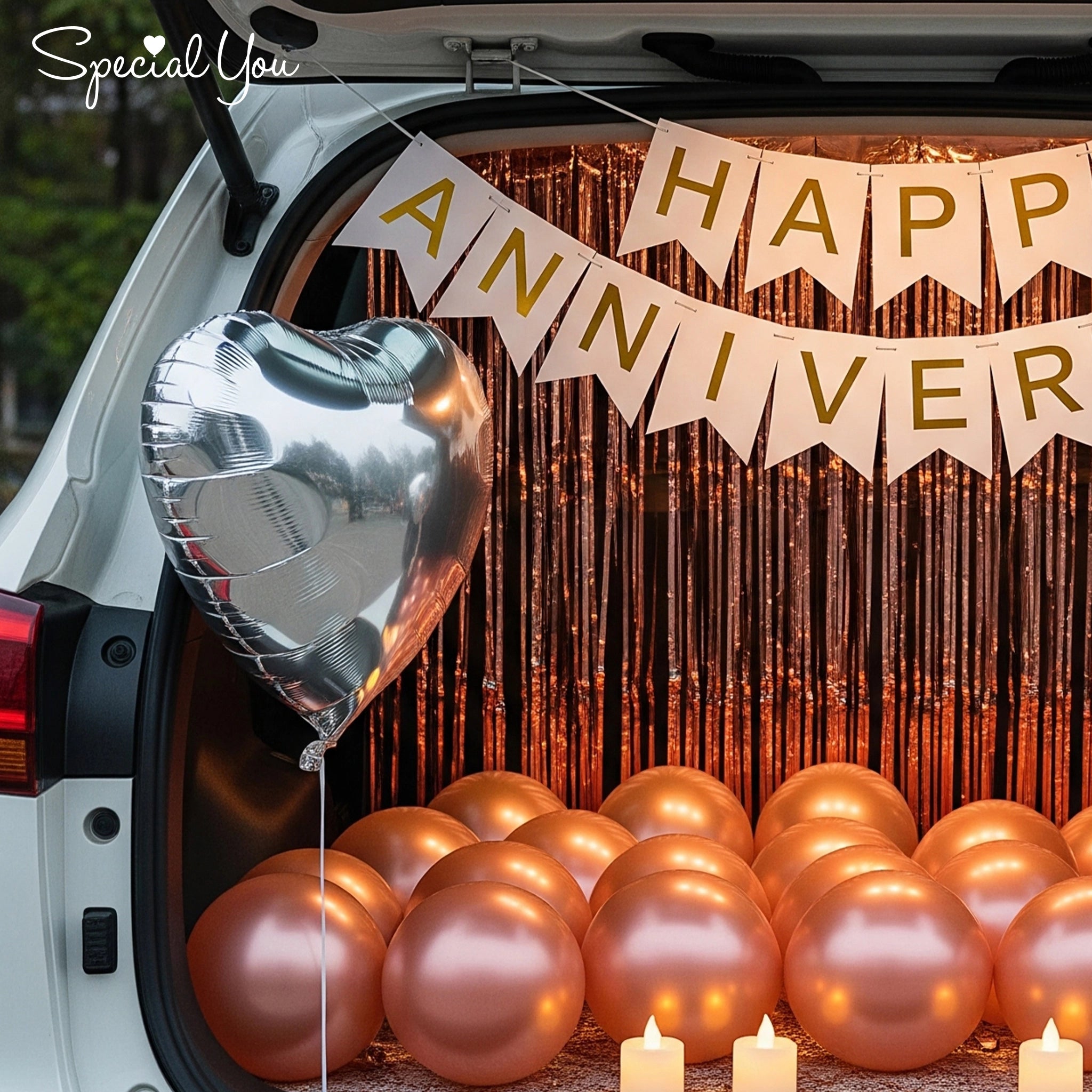 Golden Glow Car Boot Decor