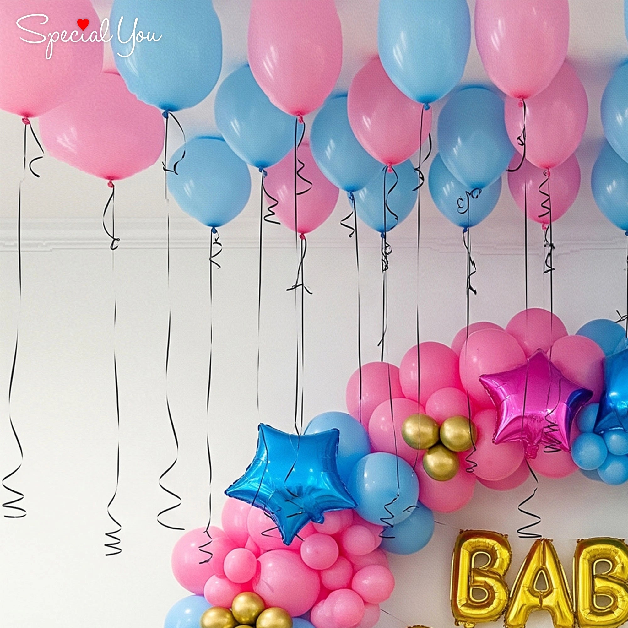 Pink & Blue Baby Shower Decor