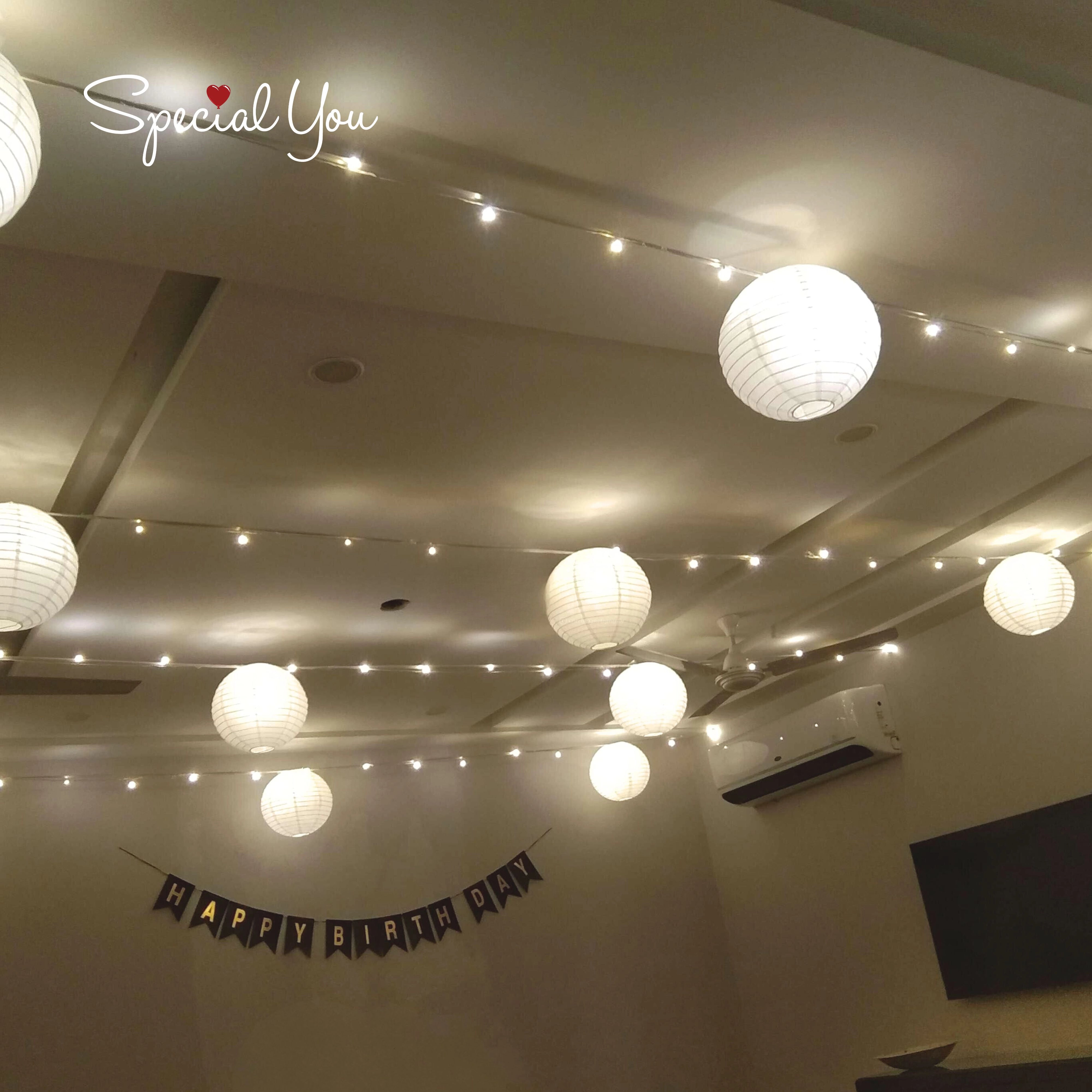 White Lantern Decor