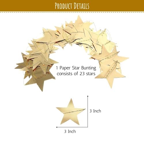 3 star bunting 1 string led light
