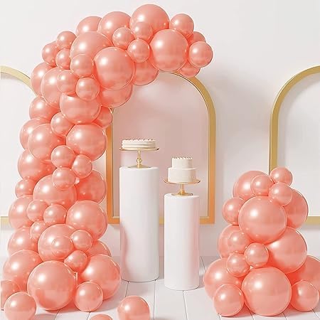 200 Metallic Rose Gold Balloons