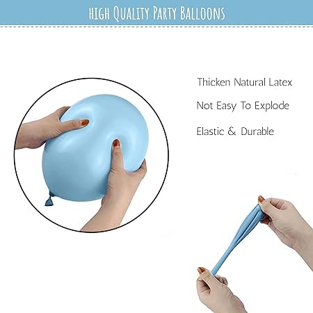 Pastel Blue Balloons decoration for boys pack of 50 pcs