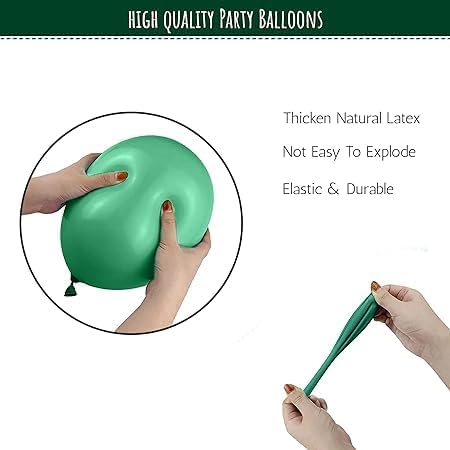 200 Dark Metallic Green Balloons